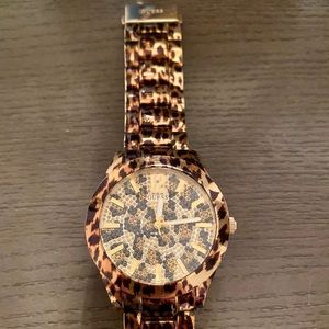 Guess Leopard Print Ladies Watch